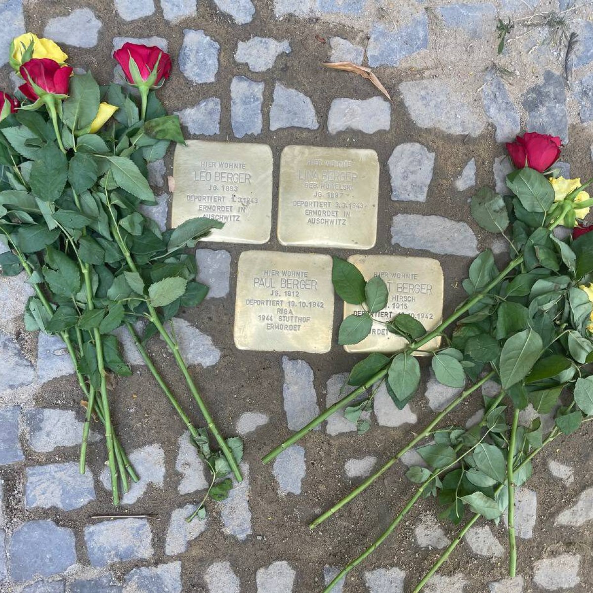 Stolpersteine für die Familien Hirsch und Berger