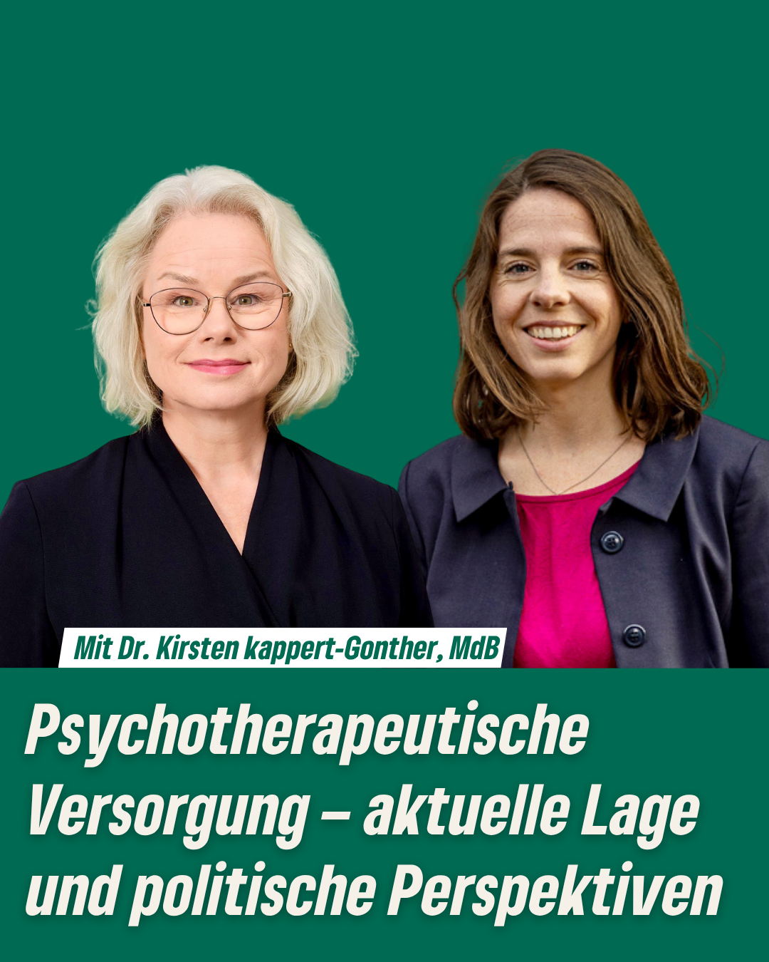 Zoom-Gespr&auml;ch: Psychotherapeutische Versorgung &ndash; aktuelle Lage und politische Perspektiven - Nicht-&ouml;ffentlicher Termin | Anmeldung erforderlich