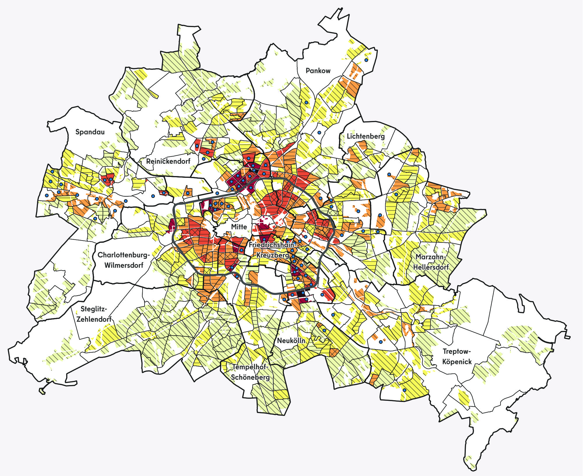 Berliner Umweltgerechtigkeitskarte (Ausschnitt), Senatsverwaltung für Umwelt, Mobilität, Verbraucher- und Klimaschutz